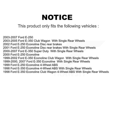 Brake Rotor And Semi-Metallic Pad Front Rear Kit For Ford E-350 Super Duty E-250