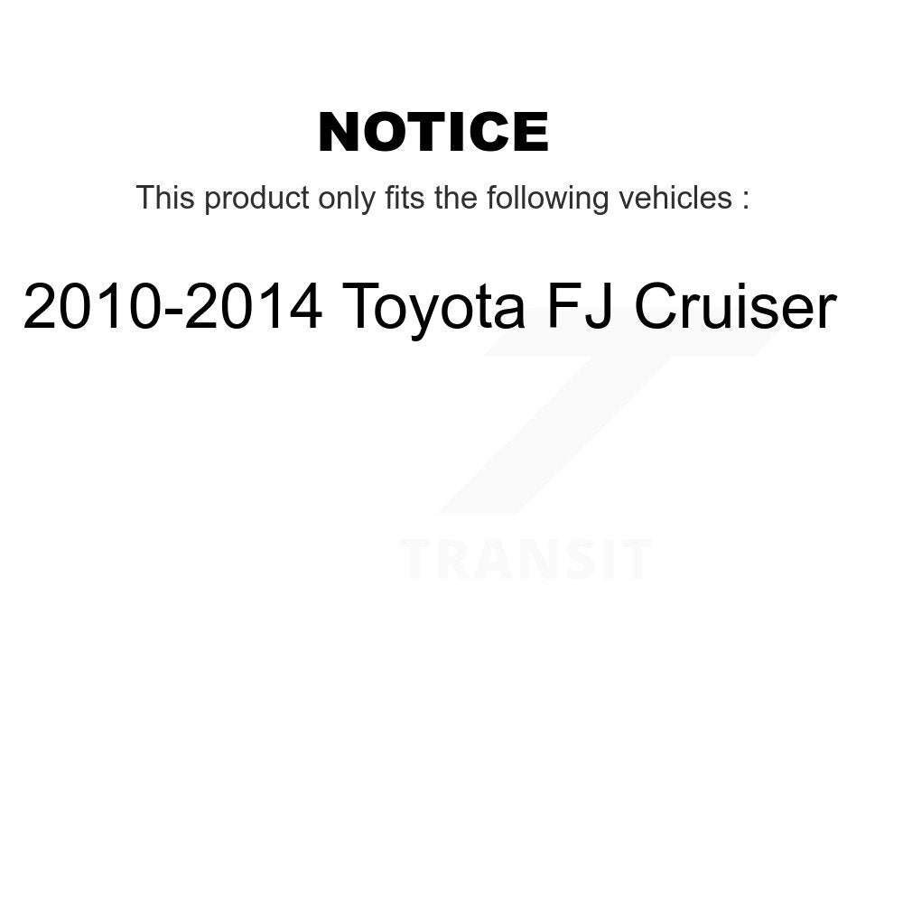 Brake Rotor And Semi-Metallic Pad Front Rear Kit For 2010-2014 Toyota FJ Cruiser