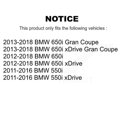 Brake Rotor Semi-Metallic Pad Front Rear Kit (6Pc) For BMW 550i xDrive 650i Gran