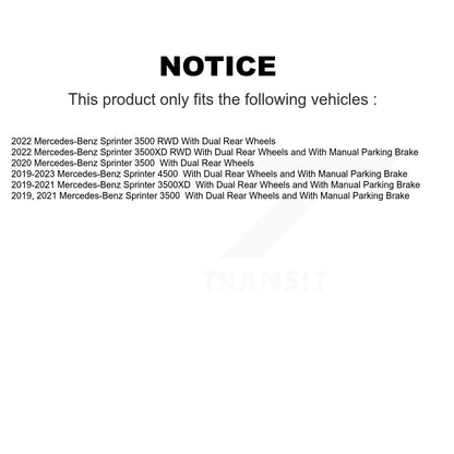 Brake Rotor And Semi-Metallic Pad Front Rear Kit For Mercedes-Benz Sprinter 3500