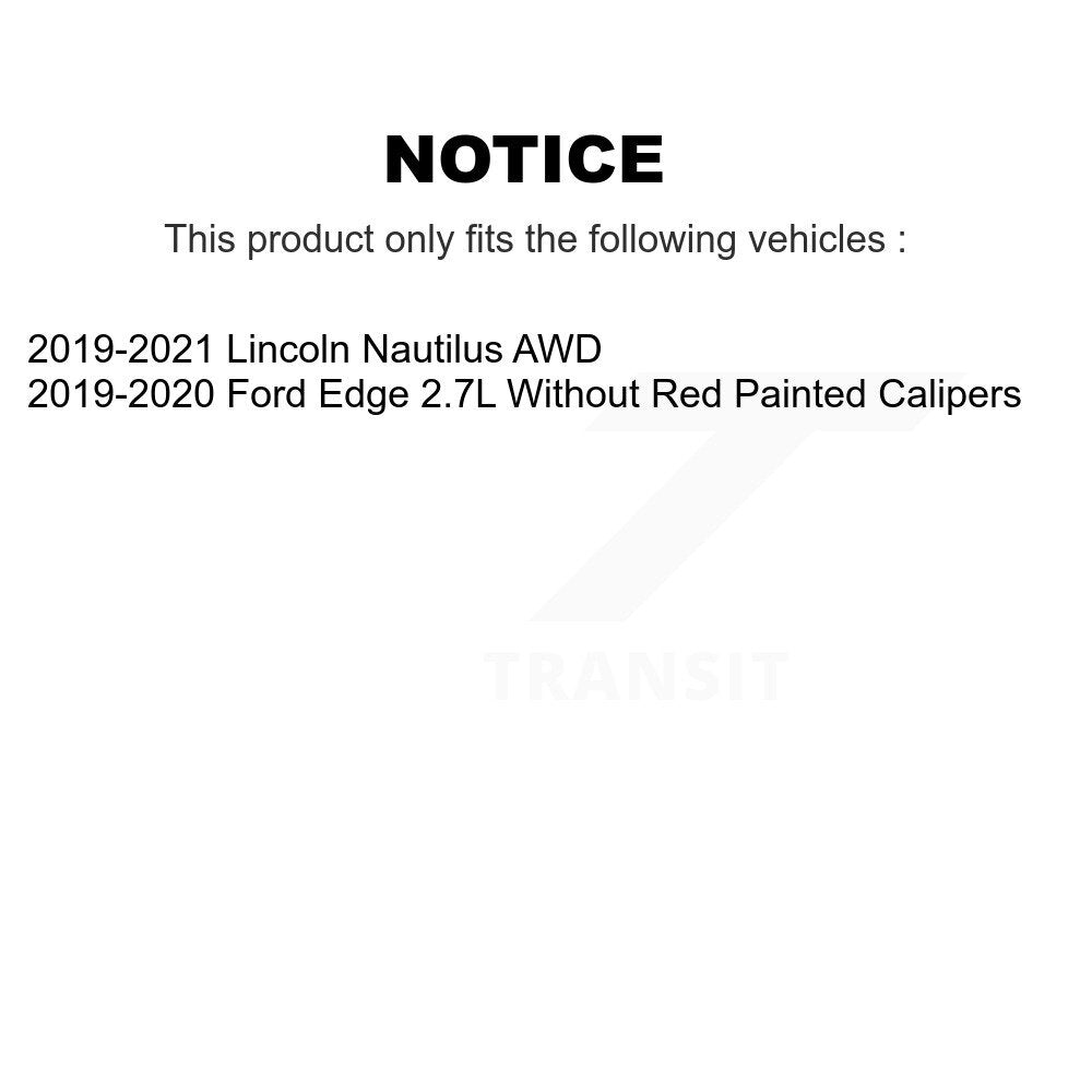 Disc Brake Rotors And Semi-Metallic Pads Front Kit For Lincoln Nautilus