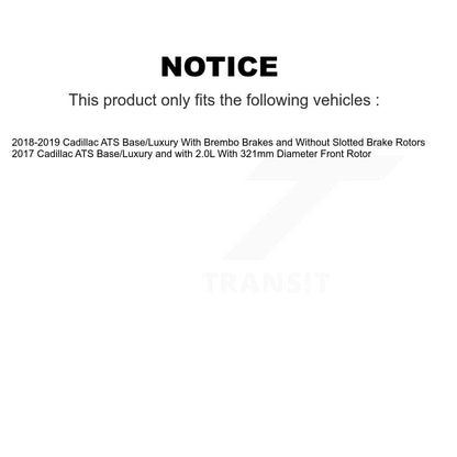 Disc Brake Rotors And Semi-Metallic Pads Front Rear Kit For Cadillac ATS