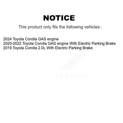 Disc Brake Rotors And Semi-Metallic Pads Front Rear Kit For Toyota Corolla