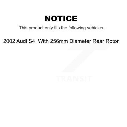 Disc Brake Rotors And Semi-Metallic Pads Rear Kit For Audi S4