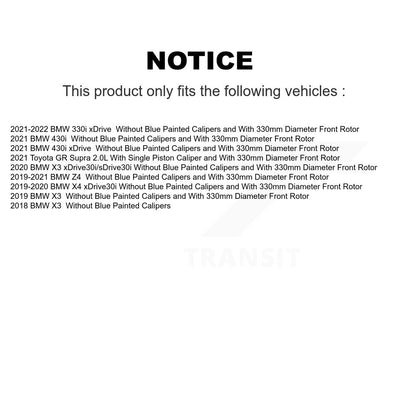 Brake Rotor Semi-Metallic Pad Front Kit For BMW X3 330i xDrive X4 Z4 430i Toyota