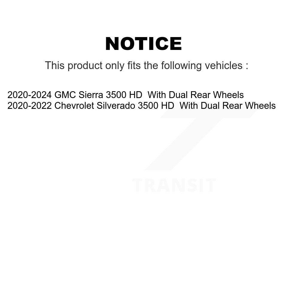 Brake Rotors & Semi-Metallic Pad Front Rear Kit For GMC Sierra 3500 HD Chevrolet