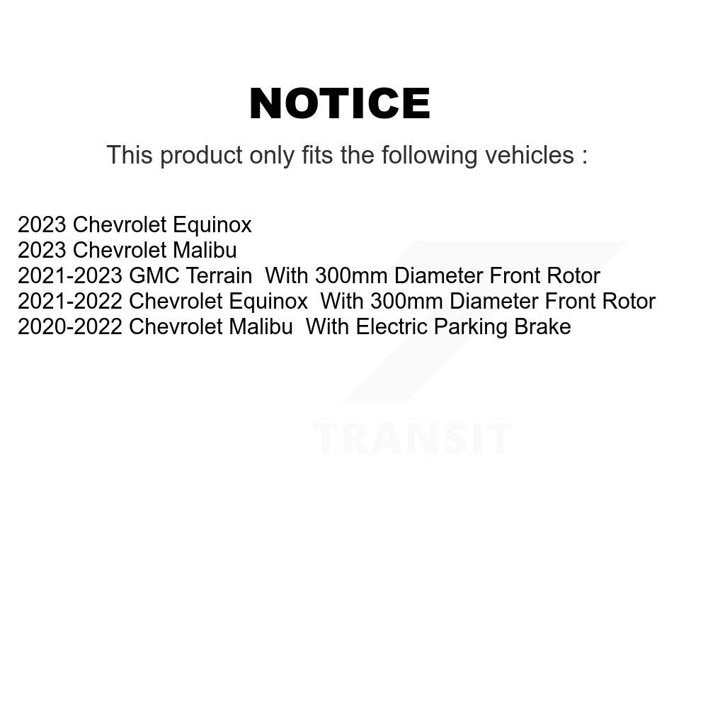 Brake Rotor & Semi-Metallic Pad Front Rear Kit For Chevrolet GMC Terrain Equinox
