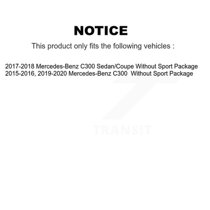 Disc Brake Rotors And Semi-Metallic Pads Front Rear Kit For Mercedes-Benz C300