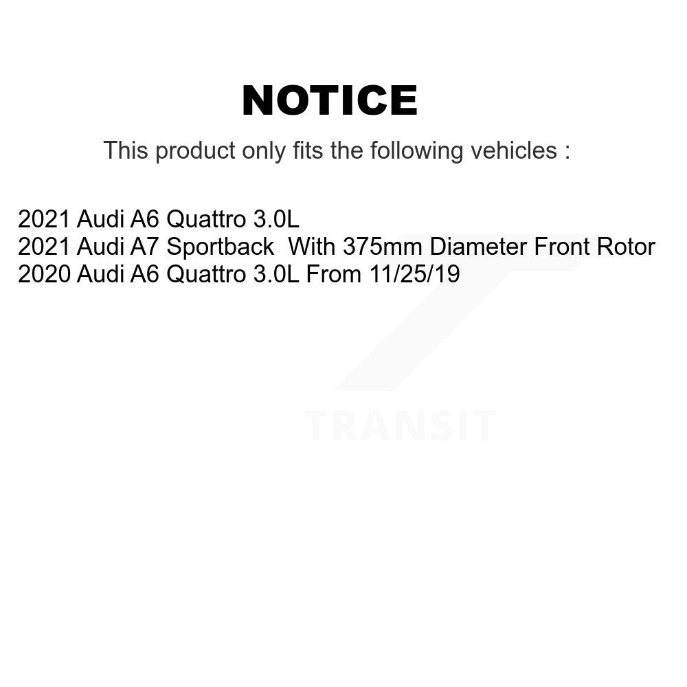 Brake Rotors & Semi-Metallic Pad Front Rear Kit For Audi A6 Quattro A7 Sportback