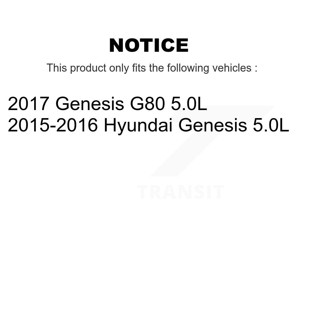 Disc Brake Rotor & Semi-Metallic Pad Front Rear Kit For Hyundai Genesis G80 5.0L