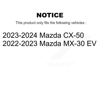 Disc Brake Rotors And Semi-Metallic Pads Front Kit For Mazda CX-50 MX-30 EV