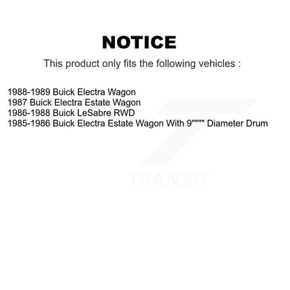 Brake Drum Shoes Rear Kit For Buick Electra LeSabre