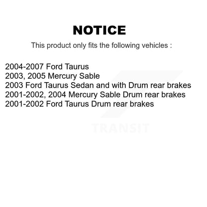 Brake Drum Shoes Rear Kit For Ford Taurus Mercury Sable