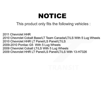 Brake Drum Shoes Rear Kit For Chevrolet Cobalt Pontiac G5 HHR