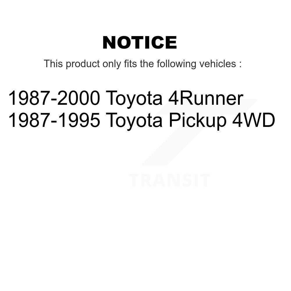Brake Drum Shoes And Spring Rear Kit For Toyota 4Runner Pickup