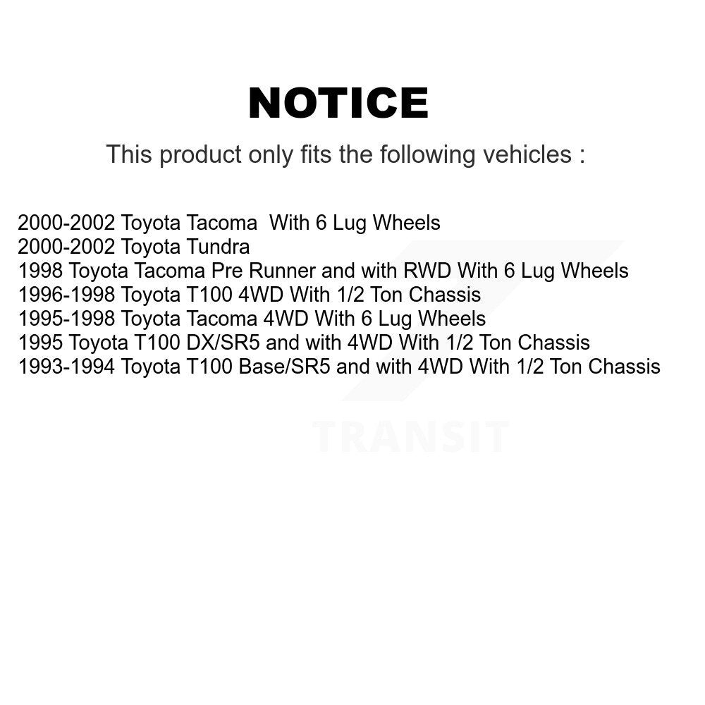 Brake Drum Shoes And Spring Rear Kit For Toyota Tacoma Tundra T100