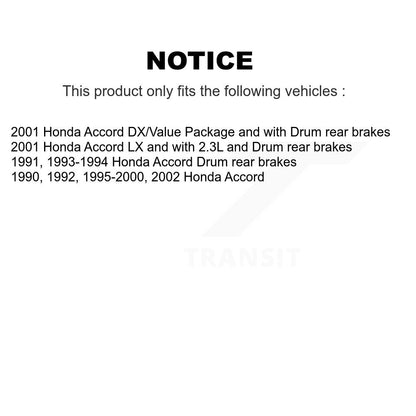 Brake Drum Shoes And Spring Rear Kit For Honda Accord