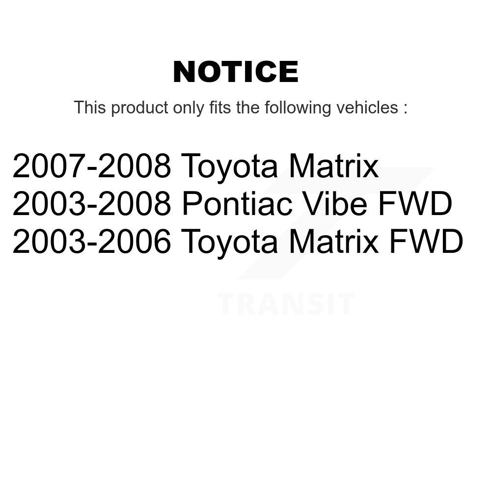 Brake Drum Shoes And Spring Rear Kit For Toyota Matrix Pontiac Vibe