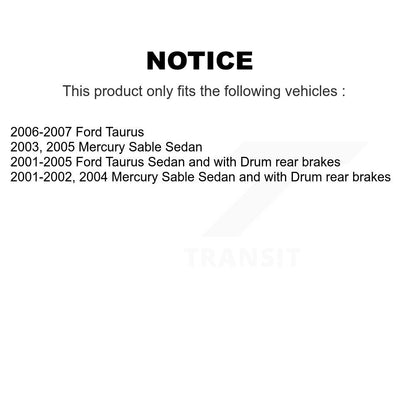 Brake Drum Shoes Spring And Cylinders Rear Kit For Ford Taurus Mercury Sable