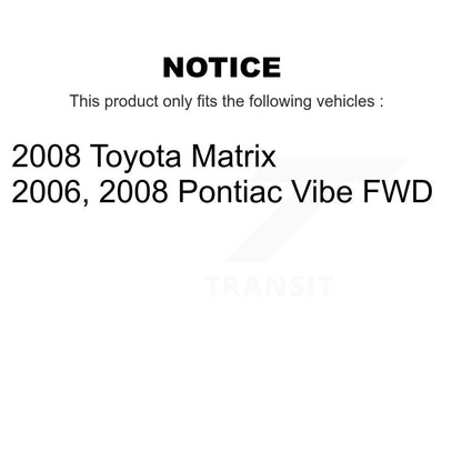 Brake Drum Shoes Spring And Cylinders Rear Kit For Pontiac Vibe Toyota Matrix