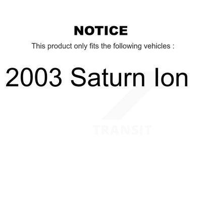Brake Drum Shoes Spring And Cylinders Rear Kit For 2003 Saturn Ion