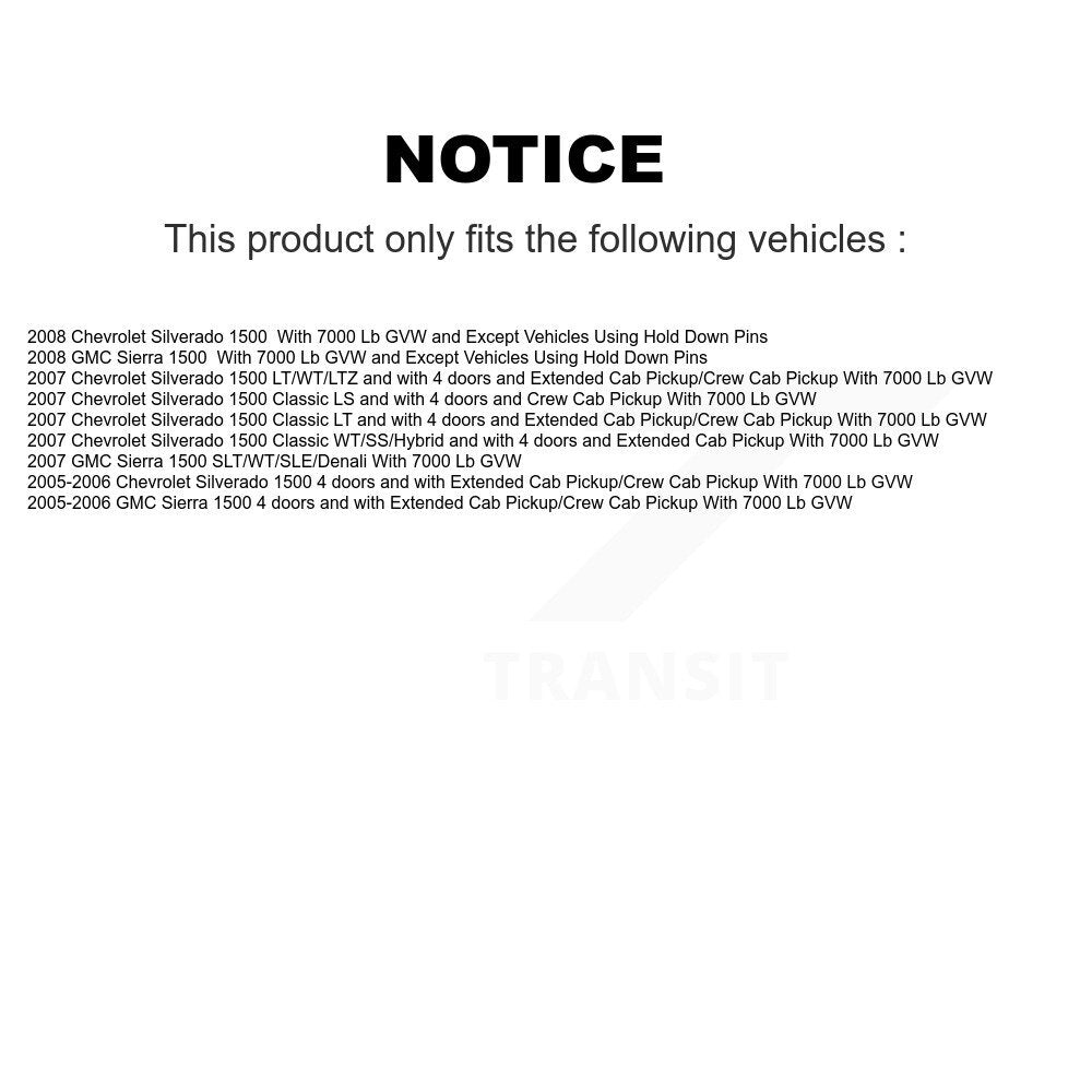 Brake Drum Shoe Spring Cylinder Rear Kit For Chevrolet Silverado 1500 GMC Sierra