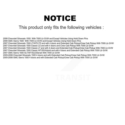 Brake Drum Shoe Spring Cylinder Rear Kit For Chevrolet Silverado 1500 GMC Sierra