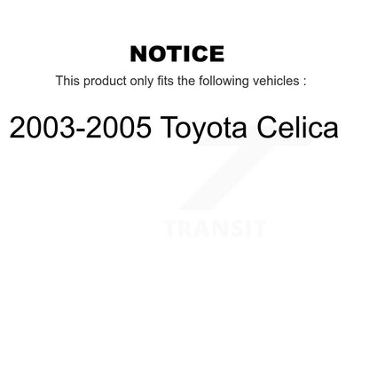 Brake Drum Shoes Spring And Cylinders Rear Kit (6Pc) For 2003-2005 Toyota Celica