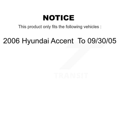Brake Drum Shoe Spring And Cylinder Rear Kit For 2006 Hyundai Accent To 09 30 05
