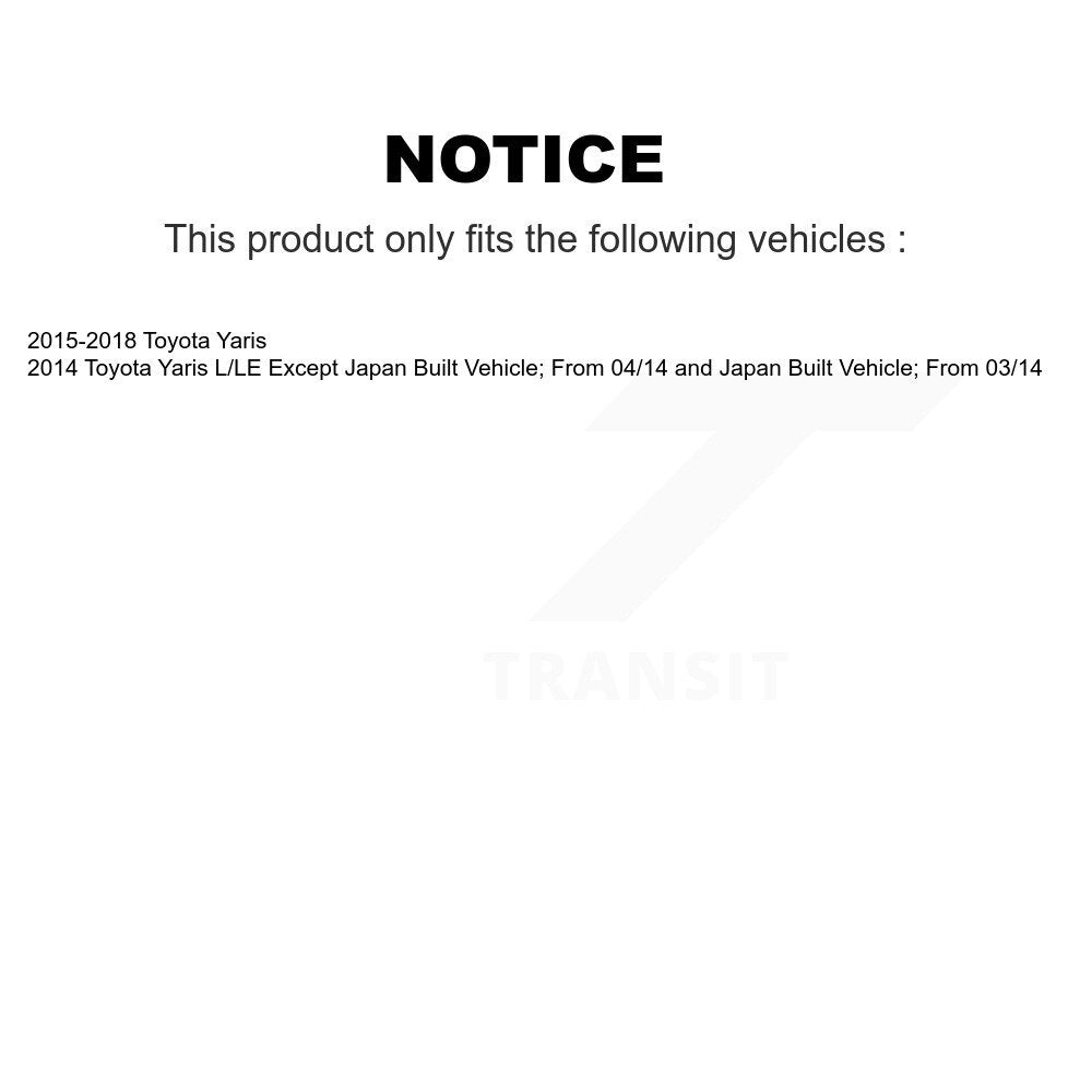 Brake Drum Shoes Rear Kit For Toyota Yaris