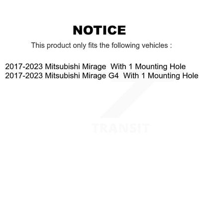 Brake Drum Shoe Rear Kit For 2017-2023 Mitsubishi Mirage G4 With 1 Mounting Hole