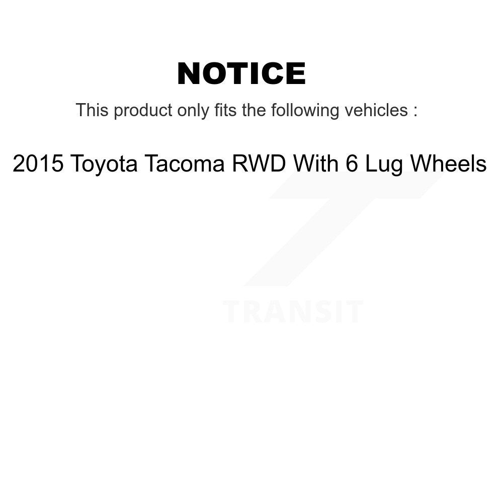 Brake Drum Shoe Spring Cylinder Rear Kit For Toyota Tacoma RWD With 6 Lug Wheels