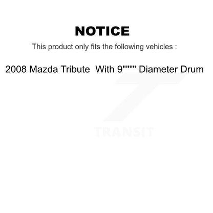 Brake Drum Shoe And Spring Rear Kit For 2008 Mazda Tribute With 9" Diameter