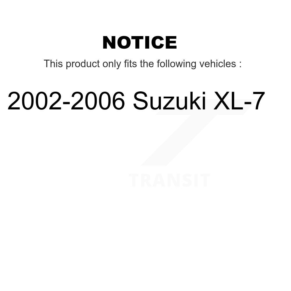 Brake Drum Shoes Spring And Cylinders Rear Kit (6Pc) For 2002-2006 Suzuki XL-7