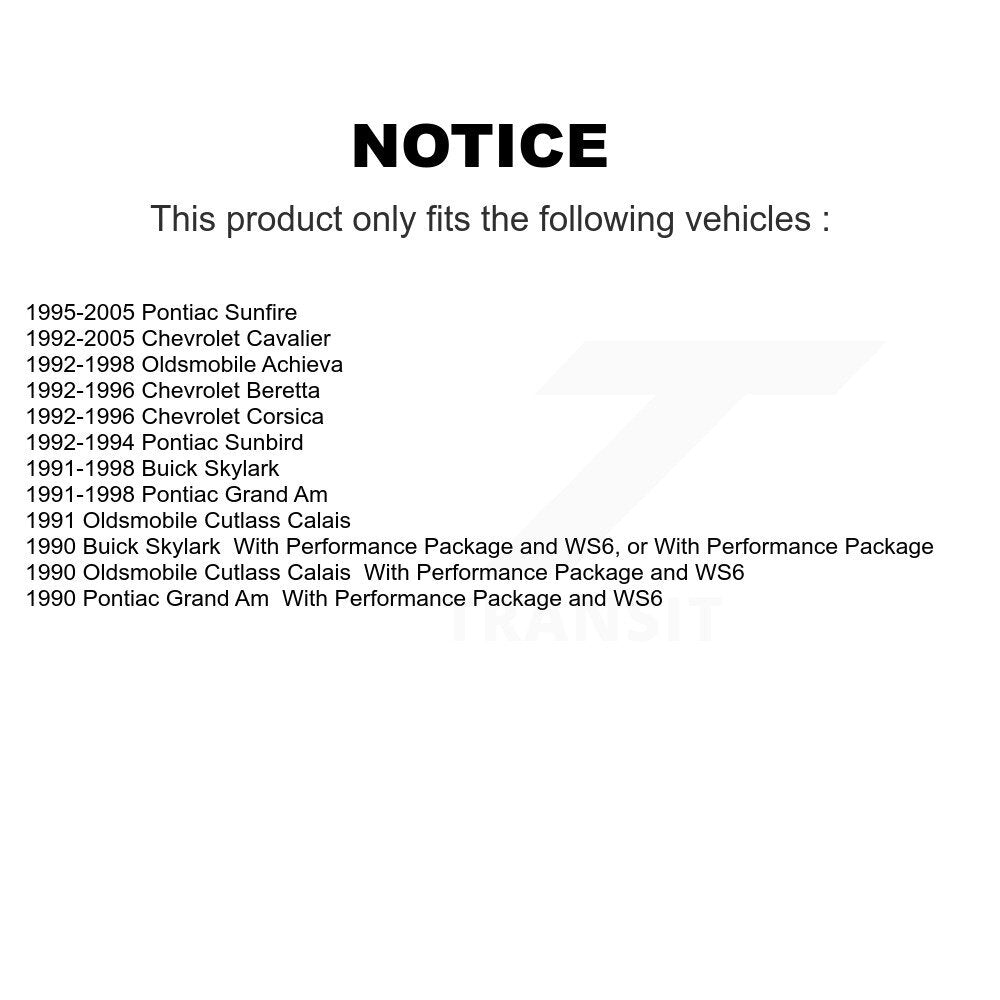 Brake Rotor & Semi-Metallic Pad Front Kit For Chevrolet Cavalier Pontiac Sunfire