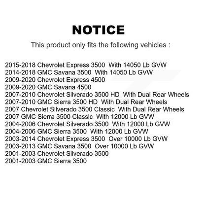 Brake Rotor Semi-Metallic Pad Front Kit For GMC Chevrolet Savana 3500 Express HD