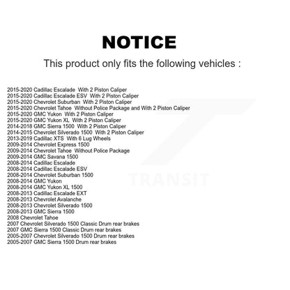 Brake Rotors Semi-Metallic Pad Front Kit For GMC Sierra 1500 Chevrolet Silverado