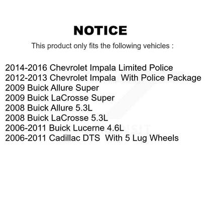 Brake Rotor & Semi-Metallic Pad Front Kit For Buick Lucerne Chevrolet Impala DTS