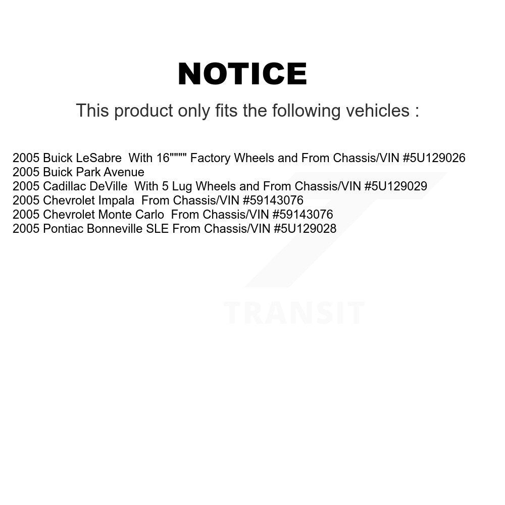 Brake Rotor Semi-Metallic Pad Front Kit For Chevrolet Impala Buick LeSabre Monte