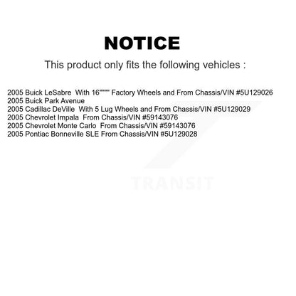 Brake Rotor Semi-Metallic Pad Front Kit For Chevrolet Impala Buick LeSabre Monte