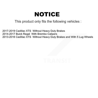 Disc Brake Rotors And Semi-Metallic Pads Front Kit For Cadillac XTS Buick Regal