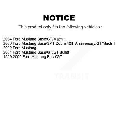 Disc Brake Rotors And Semi-Metallic Pads Front Kit For Ford Mustang