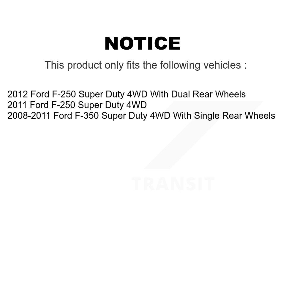 Disc Brake Rotor Semi-Metallic Pad Front Kit For Ford F-350 Super Duty F-250 4WD