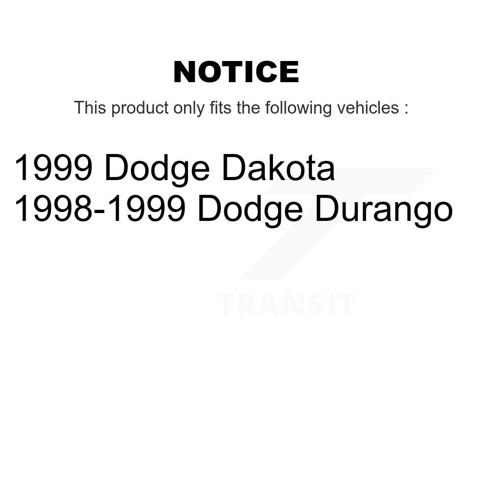 Disc Brake Rotors And Semi-Metallic Pads Front Kit For Dodge Dakota Durango