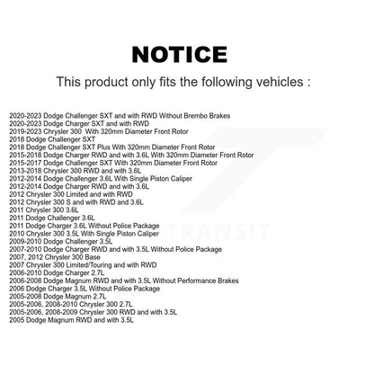 Brake Rotors & Semi-Metallic Pad Front Kit For Dodge Chrysler 300 Charger Magnum