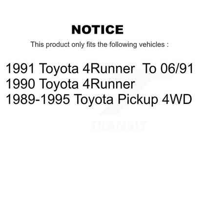 Disc Brake Rotors And Semi-Metallic Pads Front Kit For Toyota Pickup 4Runner