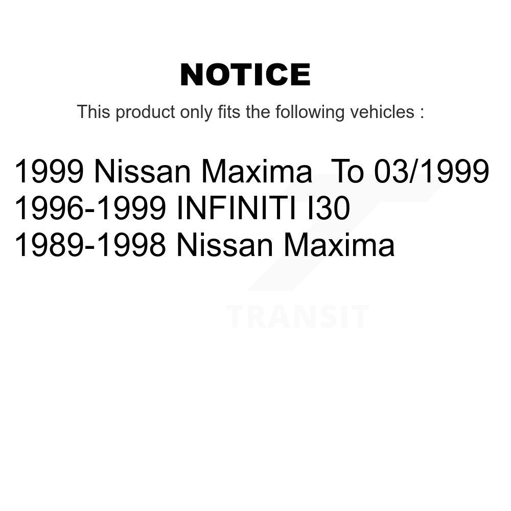Disc Brake Rotors And Semi-Metallic Pad Front Kit For Nissan Maxima INFINITI I30