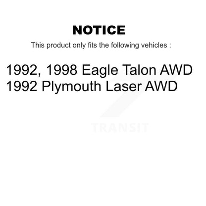 Disc Brake Rotors Semi-Metallic Pad Front Kit For Eagle Talon Plymouth Laser AWD