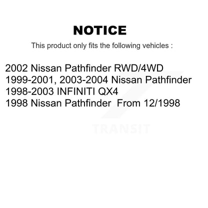 Disc Brake Rotors Semi-Metallic Pad Front Kit For Nissan Pathfinder INFINITI QX4