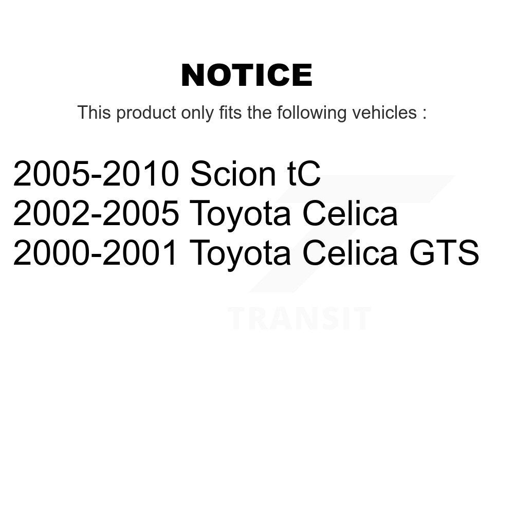 Disc Brake Rotors And Semi-Metallic Pads Front Kit For Toyota Celica Scion tC